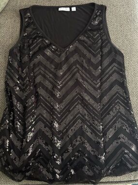 New York & Company Sequence Black Women's Top